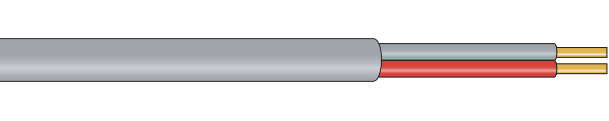 Parallel Pair Thermocouple Cable: Unshielded - PFA Insulated & Jacketed - 3900 Series