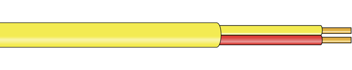 Parallel Pair Thermocouple Cable: Unshielded - PVC Insulated & Jacketed