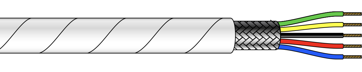 STJ Cable: Type E Inners - Silver Braid Shield - PTFE Tape Wrapped Jacket